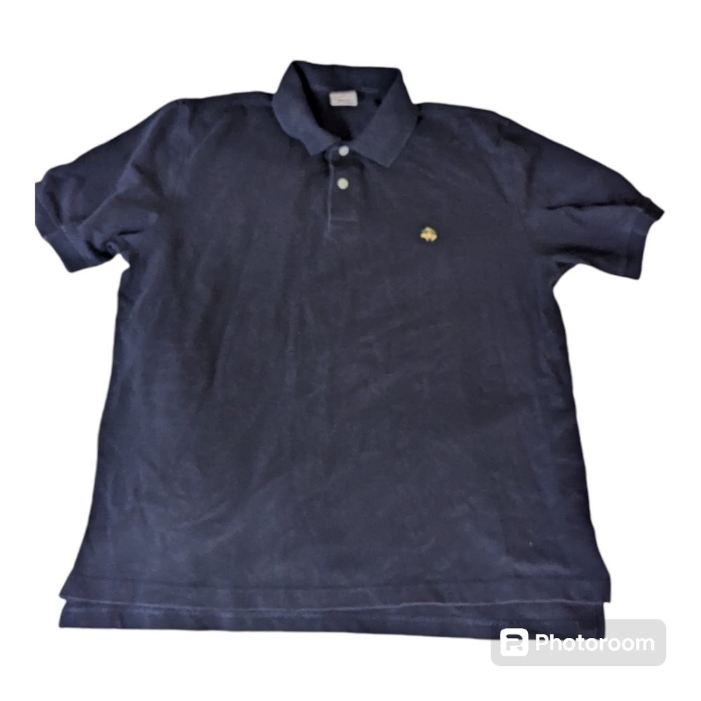 Brooks Brothers Polo Shirt Mens Large Blue Performance original fit.